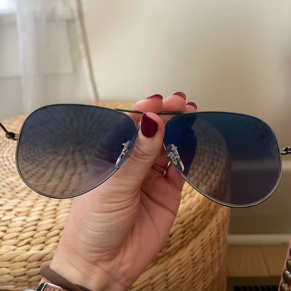 Ray-Ban Dark Gray Aviator Sunglasses - Picture 5 of 7